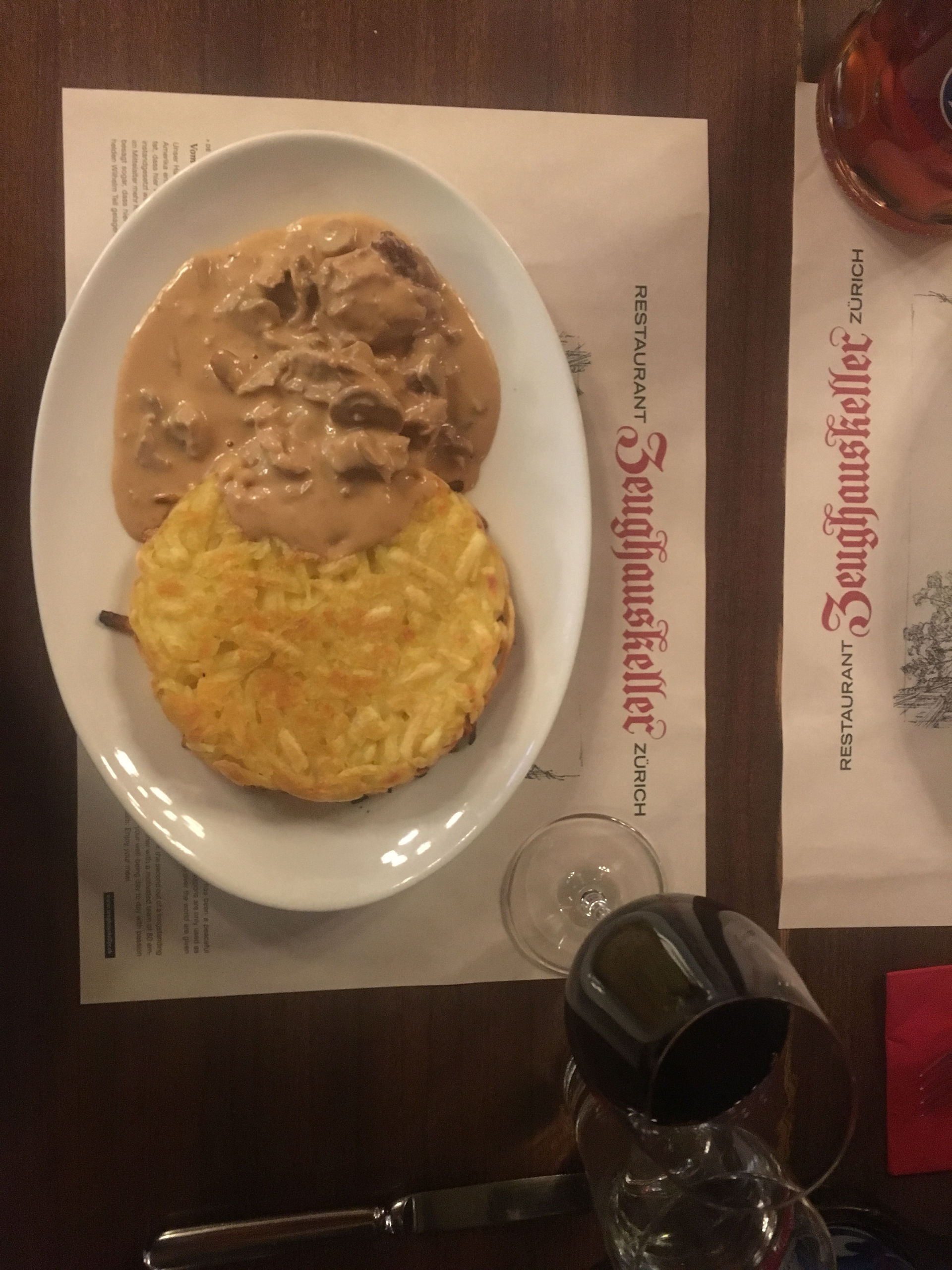 Dinner at a famous armory in Zurich