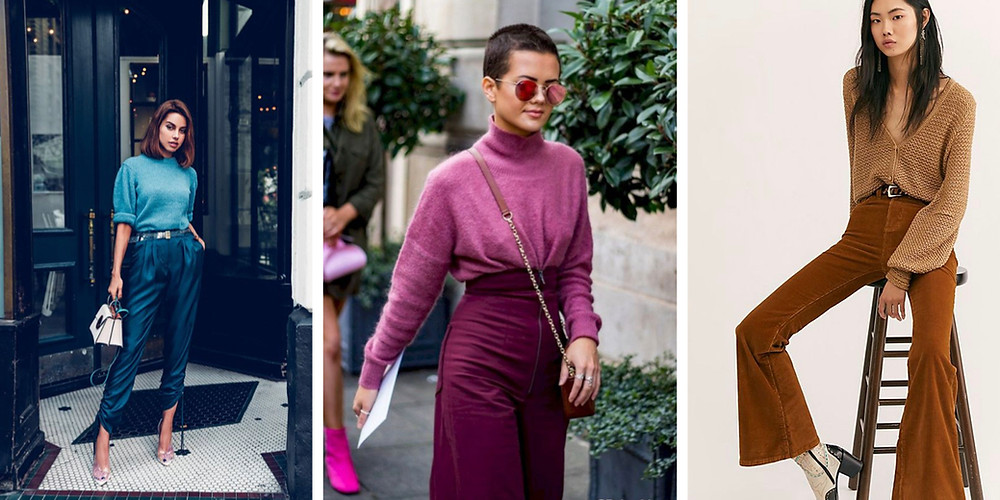 combinações de looks monocromáticos no círculo