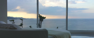 view from bed, of ocean