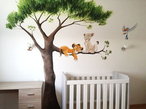 Muurschildering - Lion King Mural