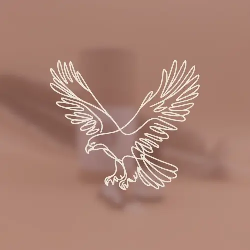 stillisiertes Bild eines Falken als Symbolbild Falco peregrinus – Teil der schamanischen Globuli
