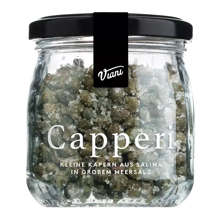Capperi - kleine Kapern in groben Meersalz