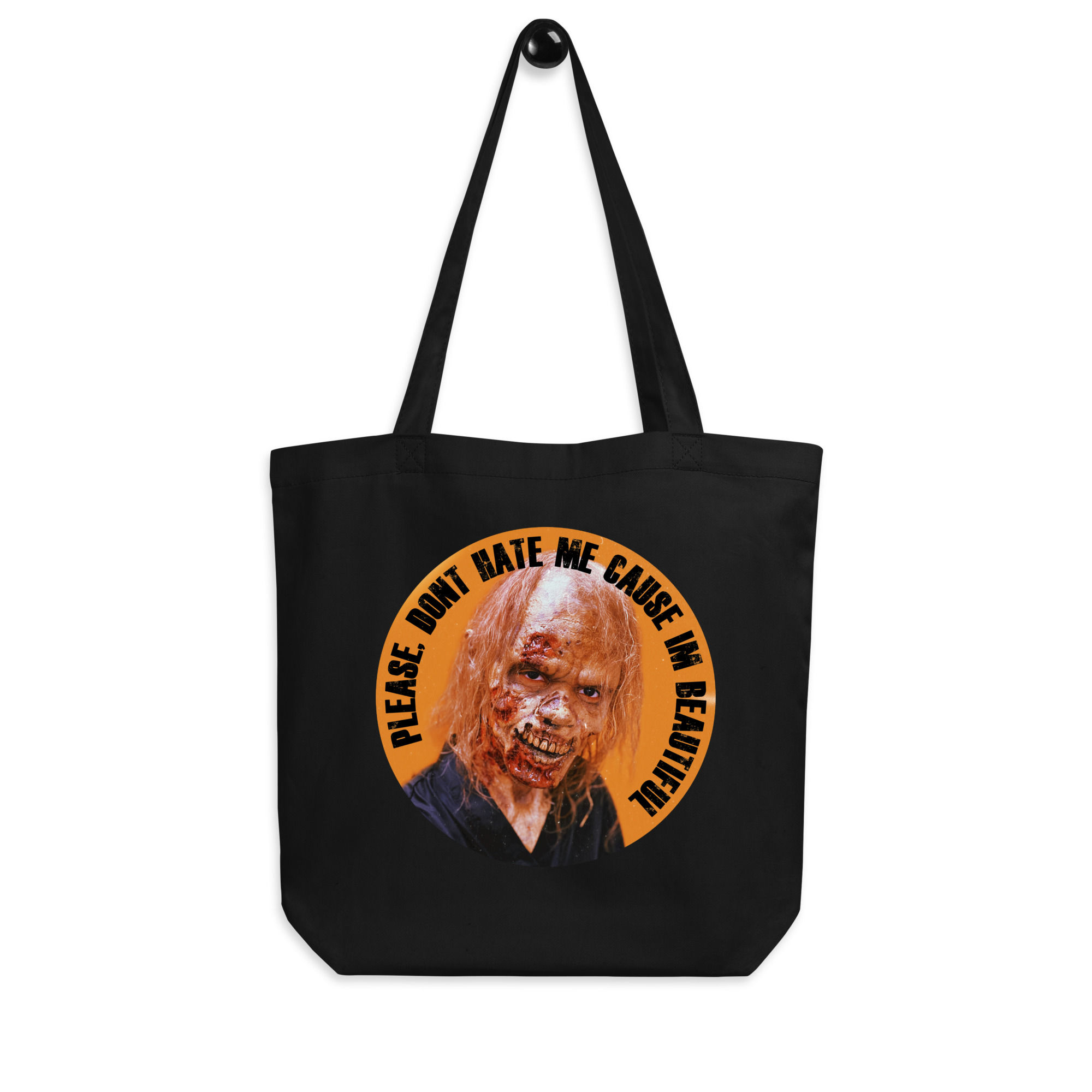 Don't Hate Me Cause I'm Beautiful Walking Dead Zombie Eco Tote Bag