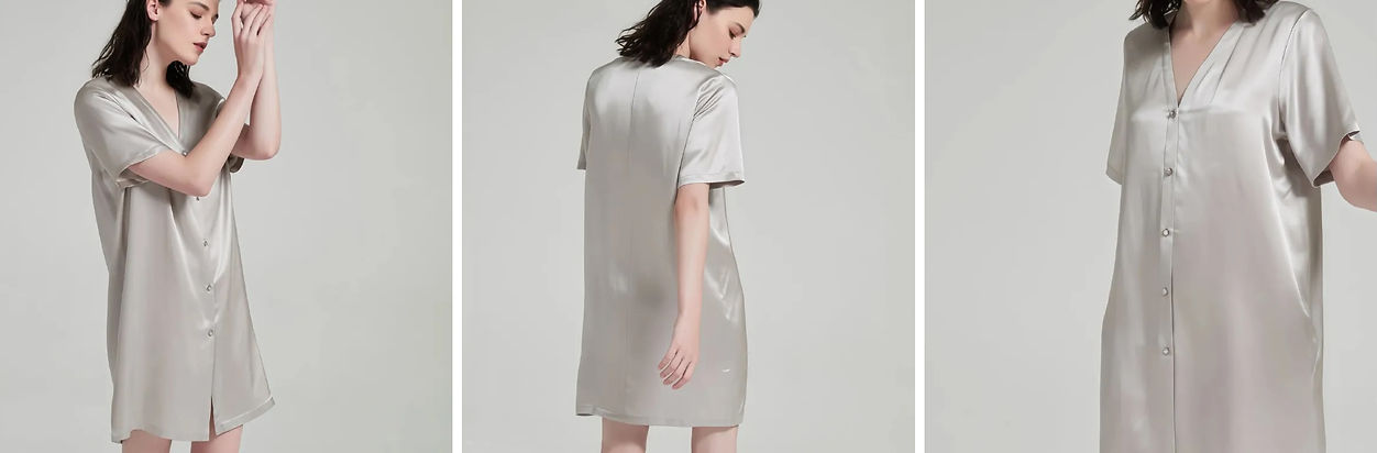 Docsun silk straight fit mini dress tunic