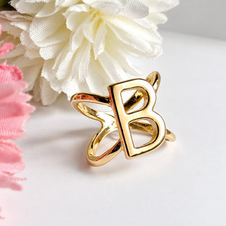 Docsun custom letter B scarf ring alloy jewellery