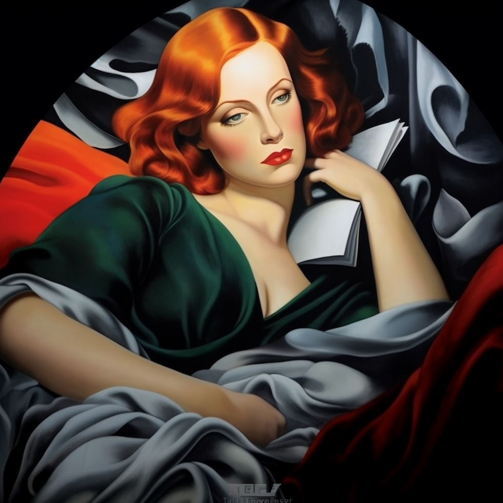 oicit_a_beautiful_red_hair_lady_reading_poems_in_bed_creative_T_38e85b5e-8ec0-49e5-a84c-5b