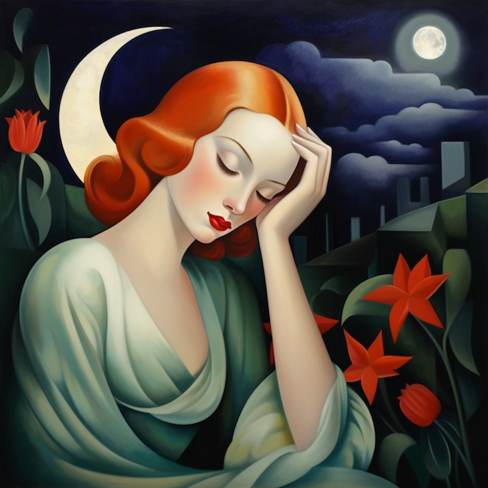 oicit_a_beautiful_red_hair_lady_alone_smiling_at_the_moon_in_a__966fff41-d651-4424-af58-7d