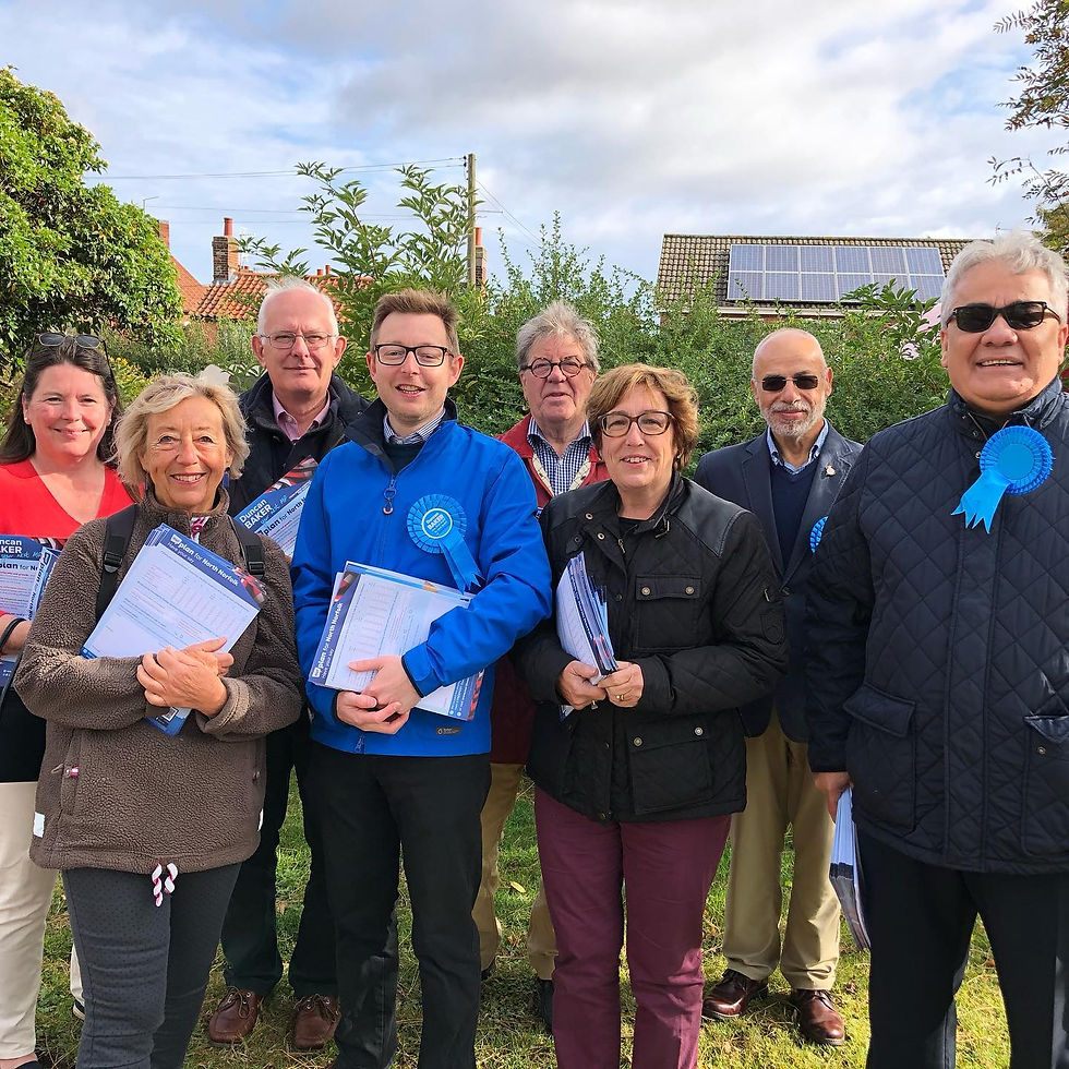 Duncan Baker back in 2019 campaigning in his constituency. Credit: Duncan Baker MP Facebook