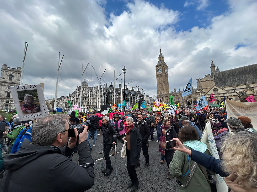 Extinction Rebellion protesters take to the streets in Westminster (Photo: Joe Bunker)