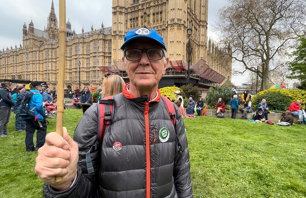 Calle travelled from Stockholm in Sweden to be at the protest (Photo: Joe Bunker)