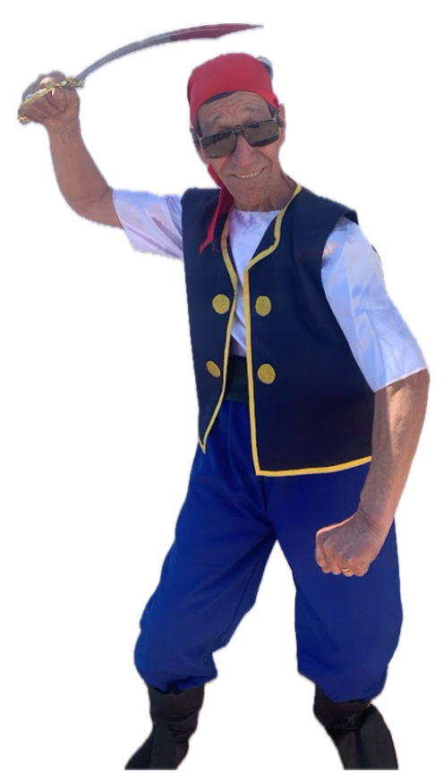 Pirata Jack caricatura XS S