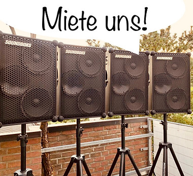 4x Soundboks 3 mit Stativ