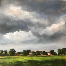 Painting Gloucester cathedral landscape