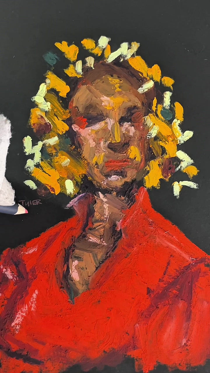 Thumbnail: women in red with flower crown being signed
