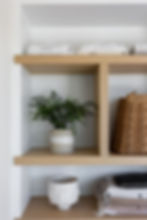 custom white oak shelves by Lindsey Brooke Design