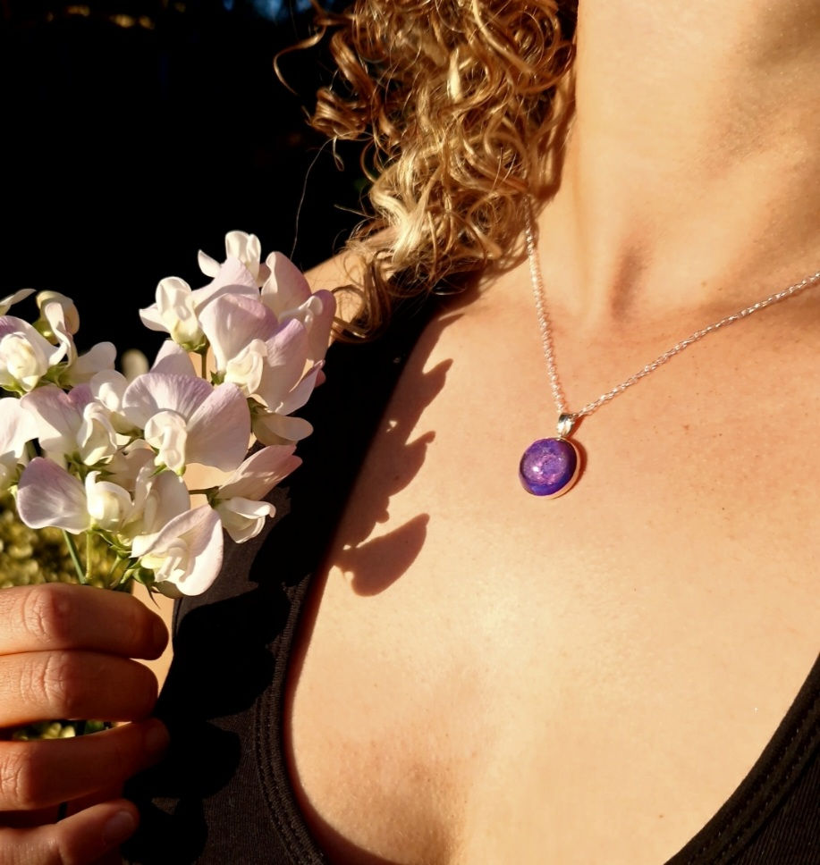 Thumbnail: Large Round Memorial Necklace