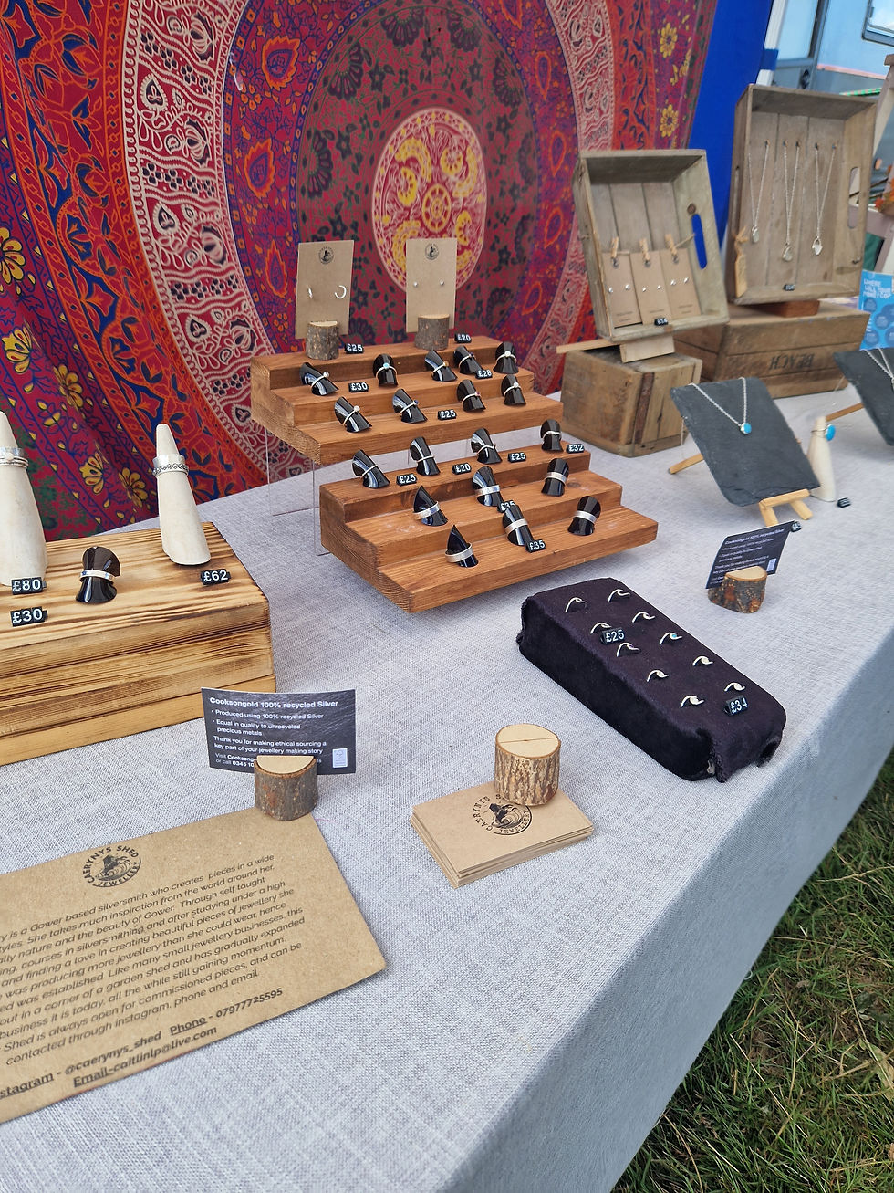 caerynys shed jewellery market stall