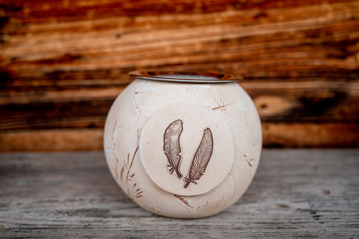 Räucherstövchen Federn