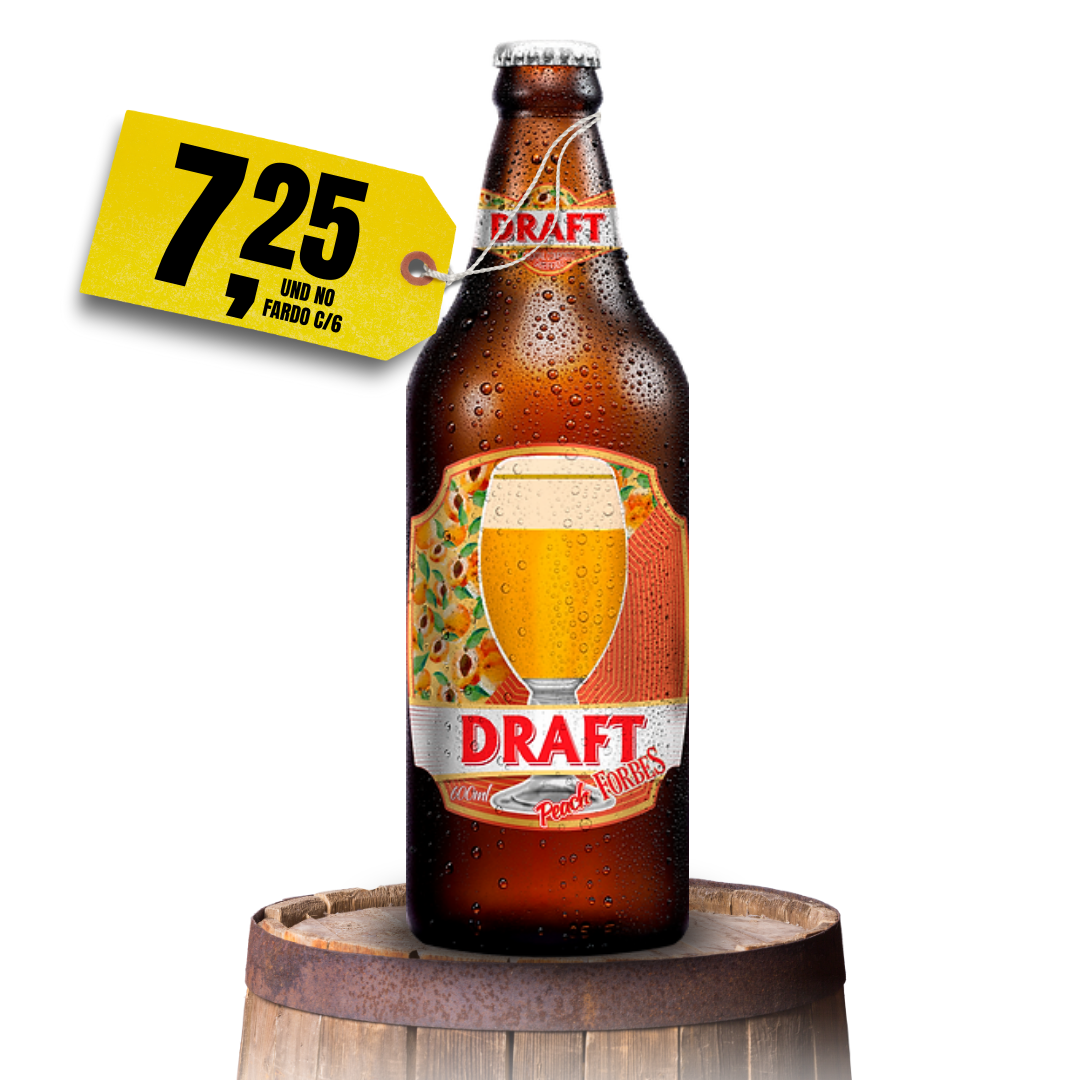Chopp Draft Peach Line 600ml - fardo com 6 und