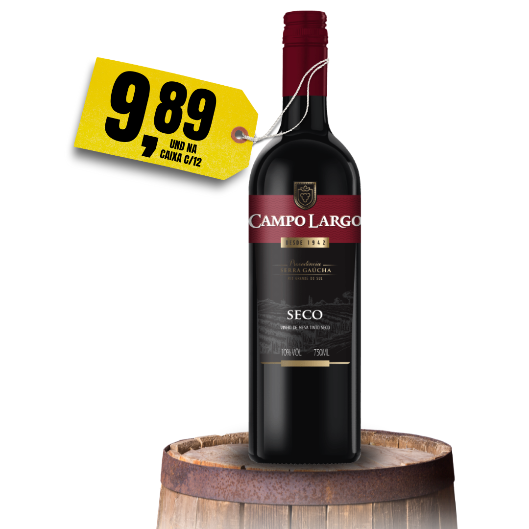 Vinho campo largo tinto seco