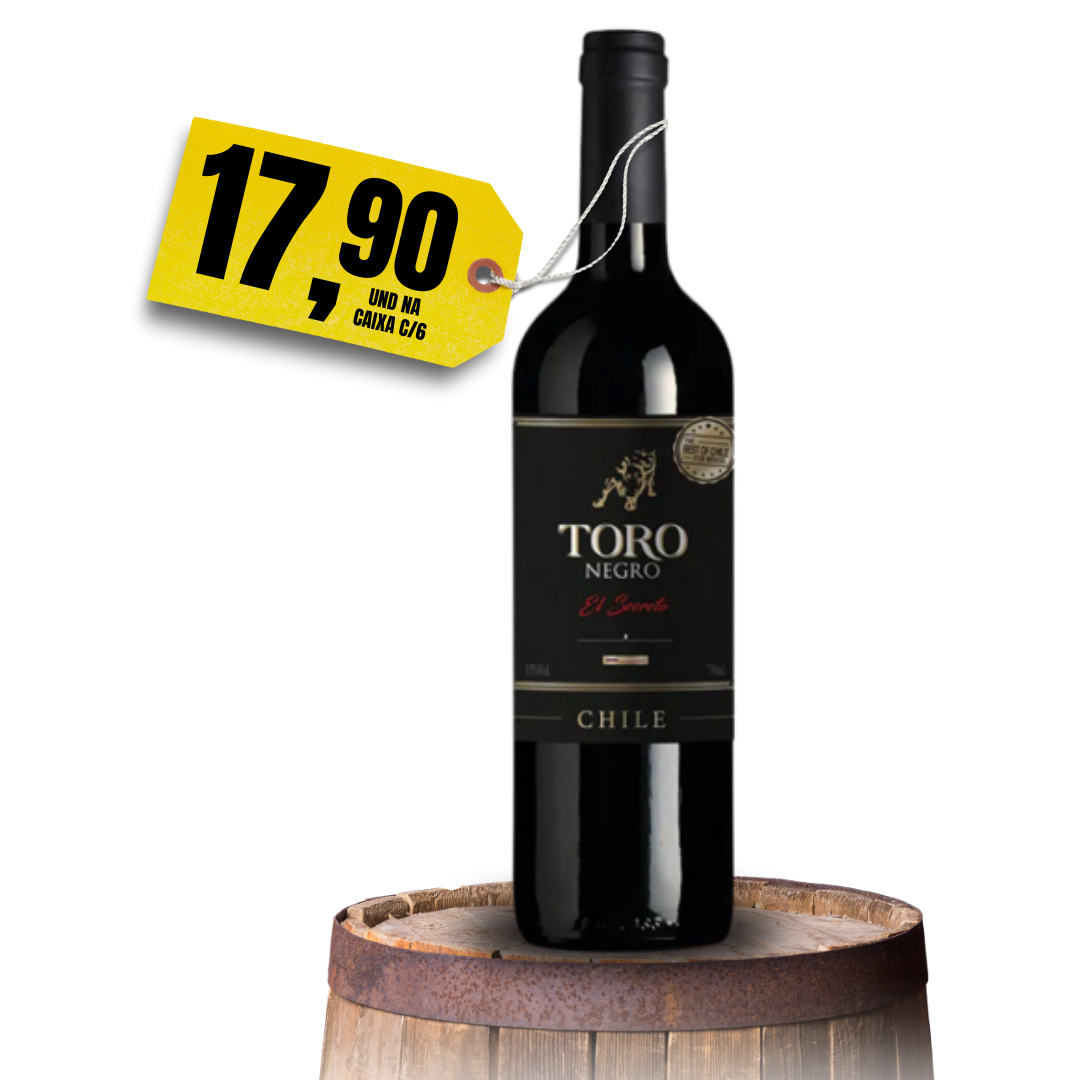 Vinho toro negro el secreto tinto seco - caixa com 6 und