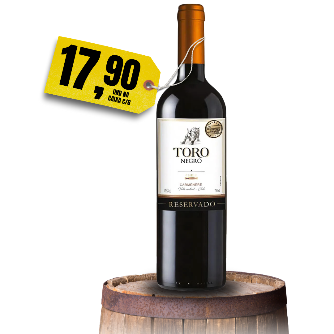 Vinho toro negro carmenere - caixa com 6 und