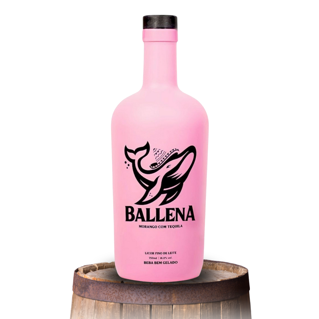 Licor Ballena morango com tequila