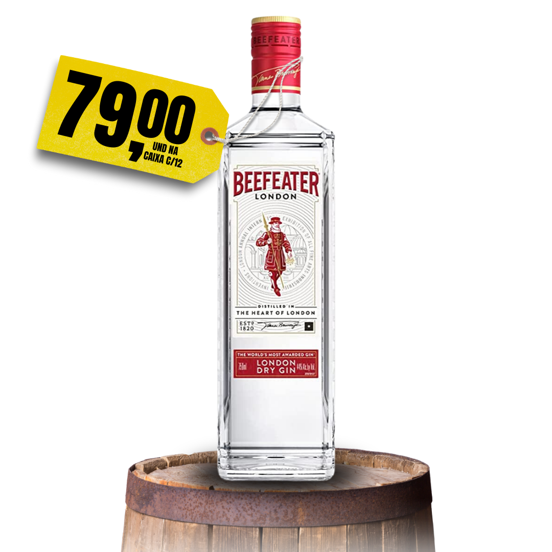 Gin Beefeater tradicional - caixa com 12 und