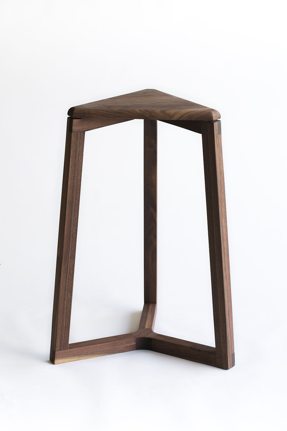 Thumbnail: Modern kitchen stool made of solid walnut