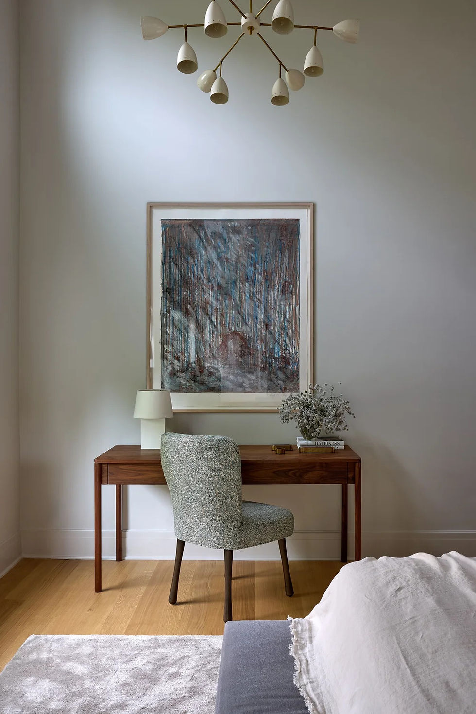 Modern walnut desk