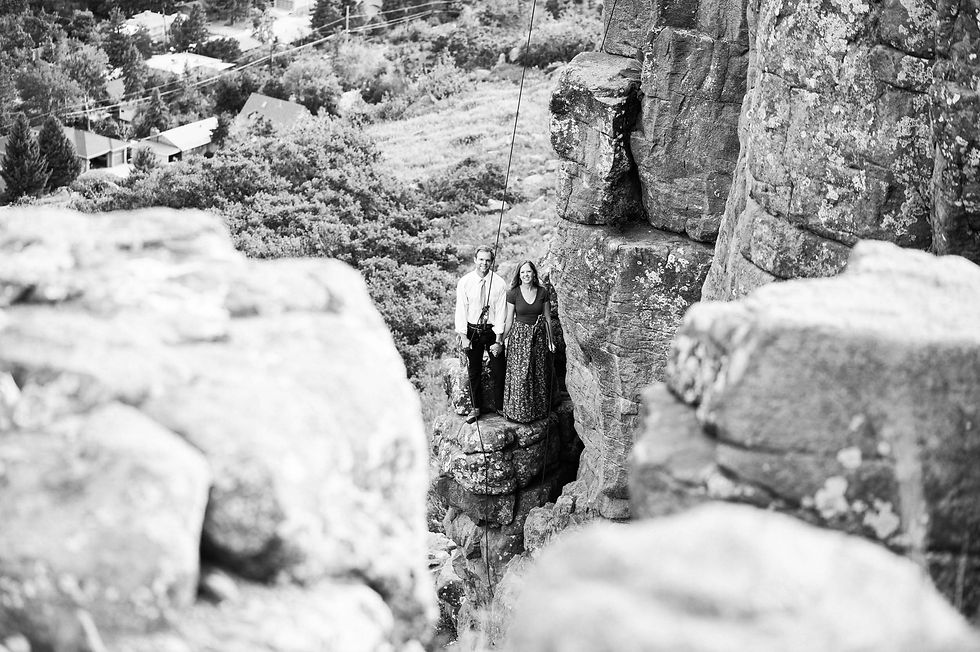 June climbing engagement session in Golden, CO.