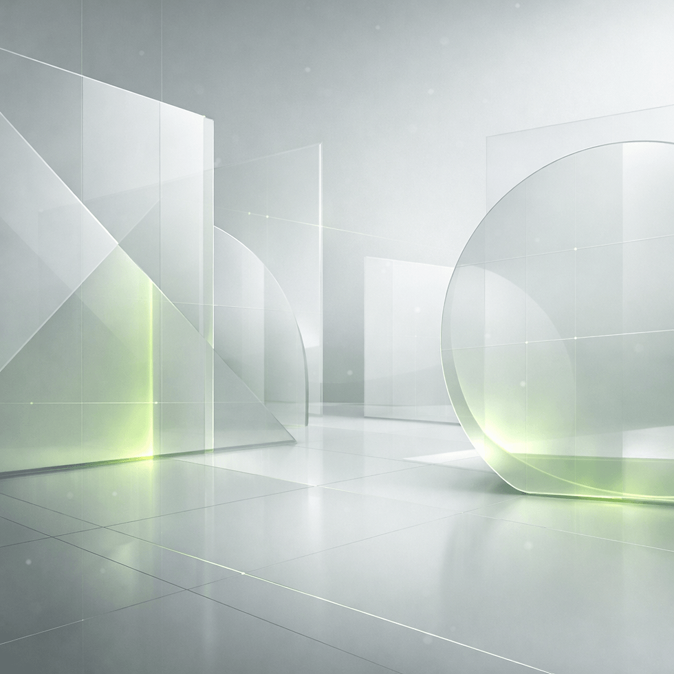 Abstract city landscape visualising emerging fashion trend signals and future forecasting