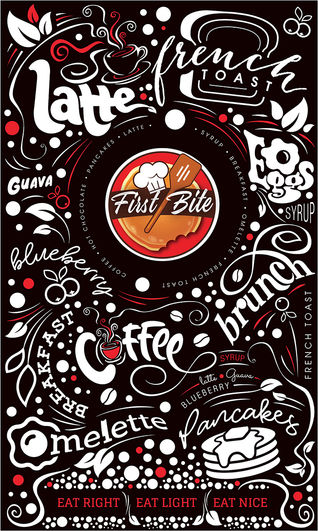 Custom window graphic, designed by Neil Buckle