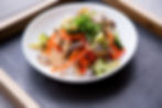 Chicken with a plate salad
