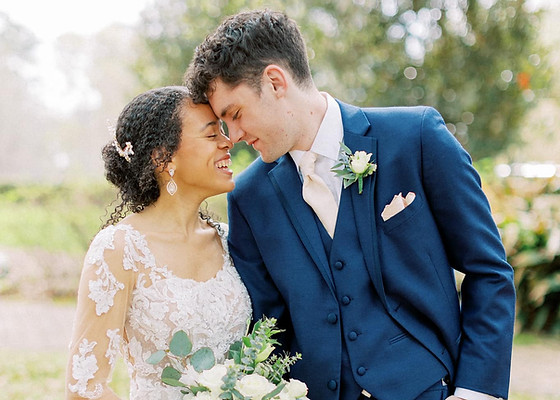 bride and groom on wedding day, event coordinated by Honeysuckle Hollow, LLC