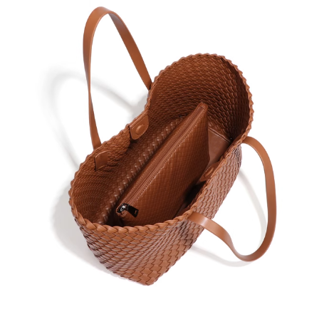 Miniatura: Borsa a mano intrecciata in pelle