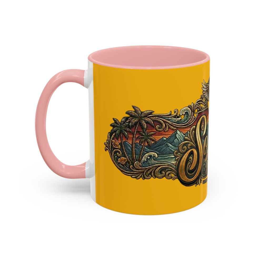 Thumbnail: So Cal Vintage Coffee Mug - Southern California Sunset Accent 11/15oz