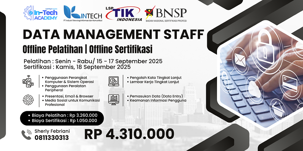 Pelatihan dan Sertifikasi Data Management Staff