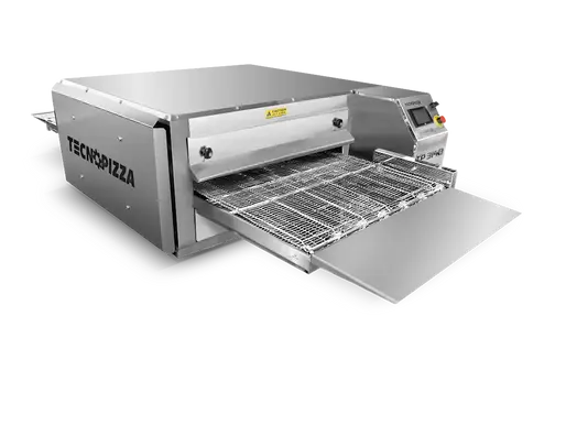 Technopizza TP1640 conveyor pizza oven demonstration, a compact and efficient pizza oven for restaurants, pizzerias, and food trucks.