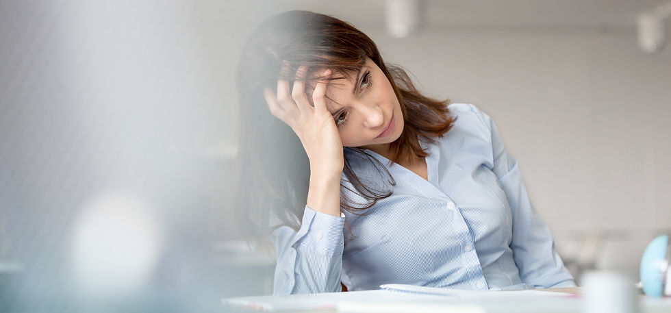 a girl getting stressed