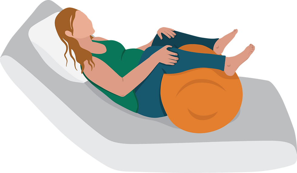 Reclining om the Bed with Support
