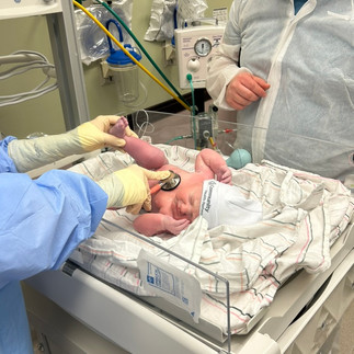 Baby Sophia in Bed - Chelsea Schmidt's Birth