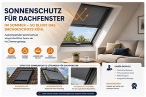 Sonnenschutz für Dachfenster im Sommer – So bleibt das Dachgeschoss kühl