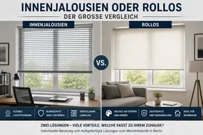Innenjalousien und Rollos im direkten Vergleich für Sichtschutz, Sonnenschutz und Lichtregulierung in Wohn- und Büroräumen
