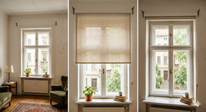 Innenrollos im Altbau – perfekter Sicht- & Sonnenschutz für alte Fenster | Wandmontage & Thermobeschichtung