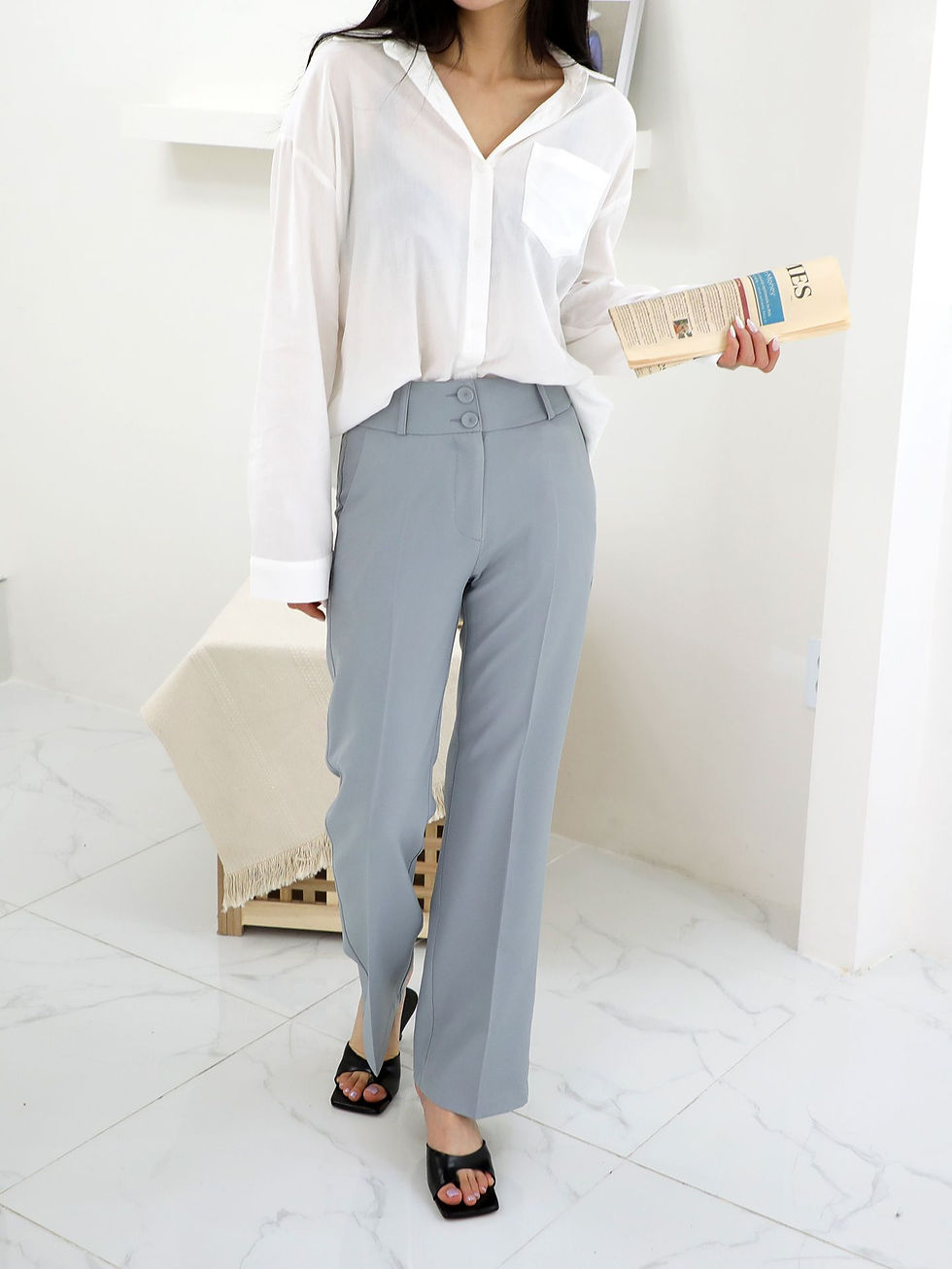 섬네일: [5color] 데일리 긴팔 와이셔츠 루즈핏