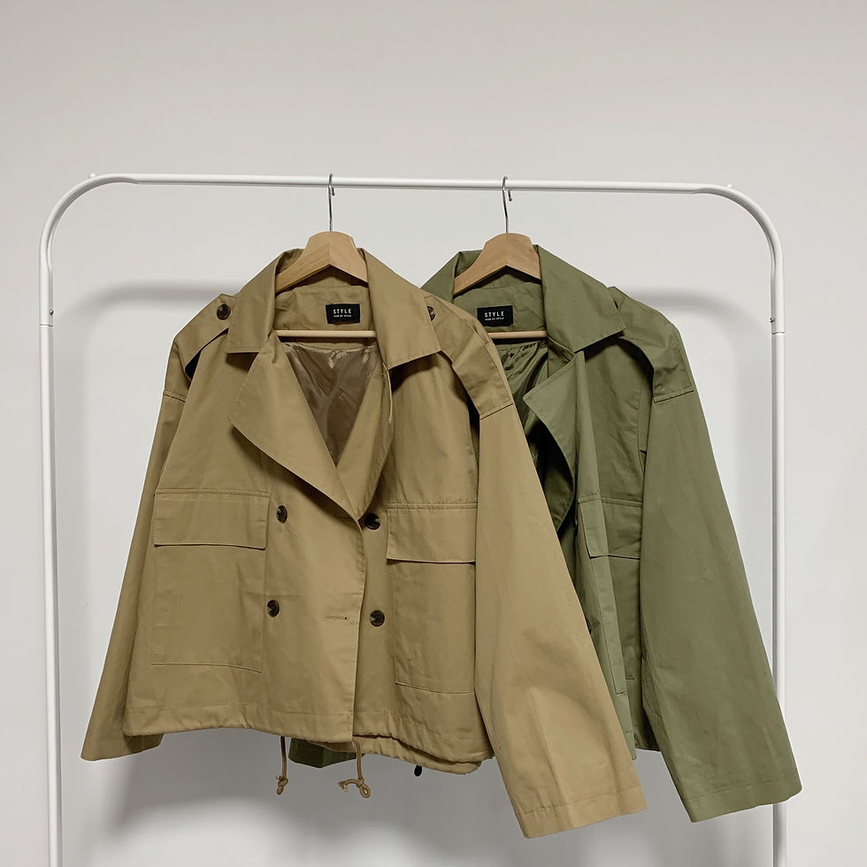 섬네일: [2color] 밑단 스트링 베니 야상 가을 자켓