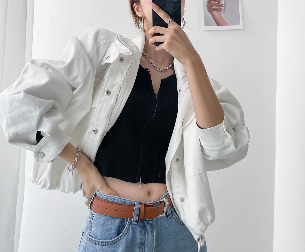 섬네일: [2color] 숏 야상 밑단 스트링 숏 자켓