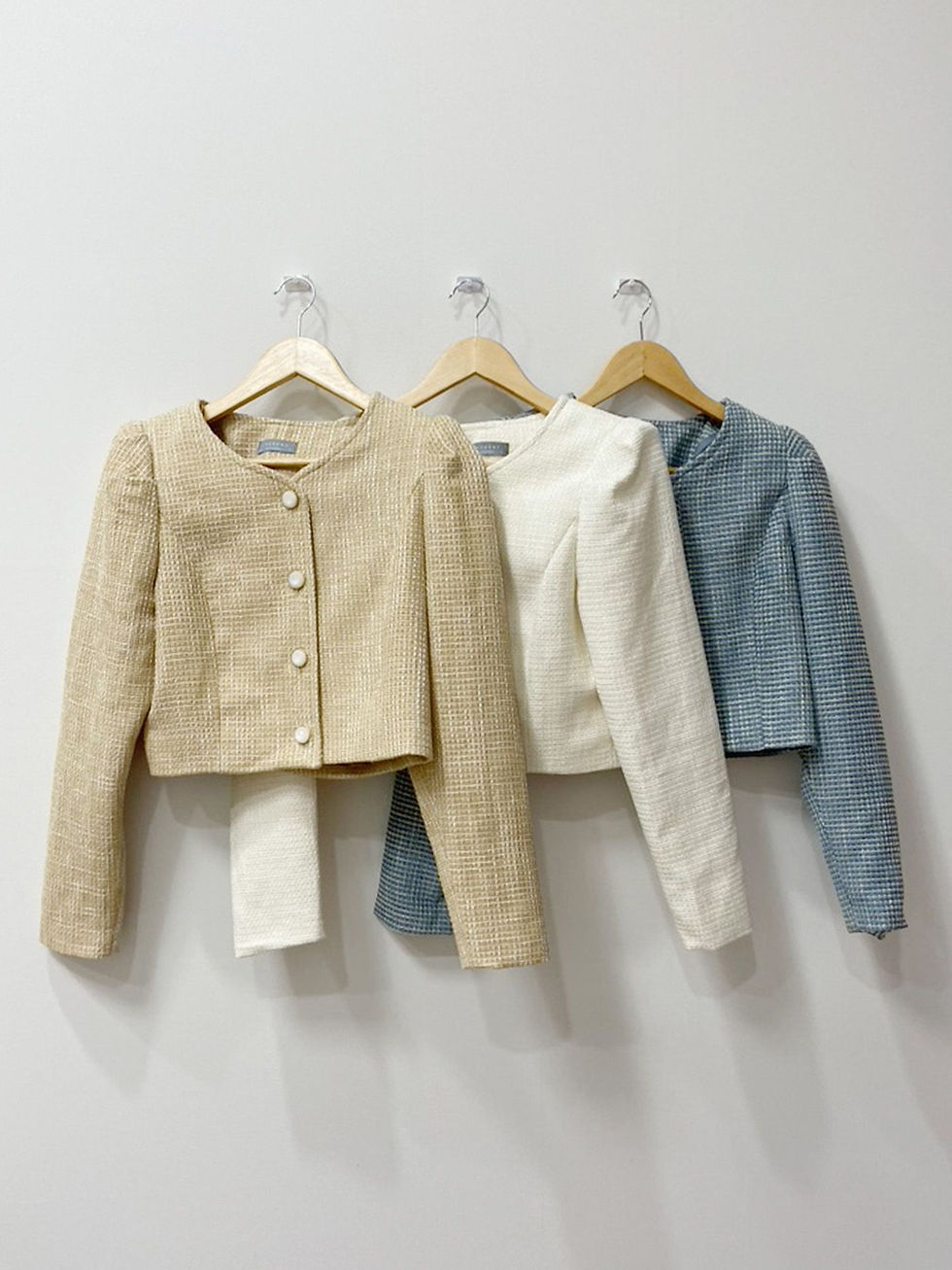 섬네일: [3color] 퍼프 트위드 자켓 고급 버튼