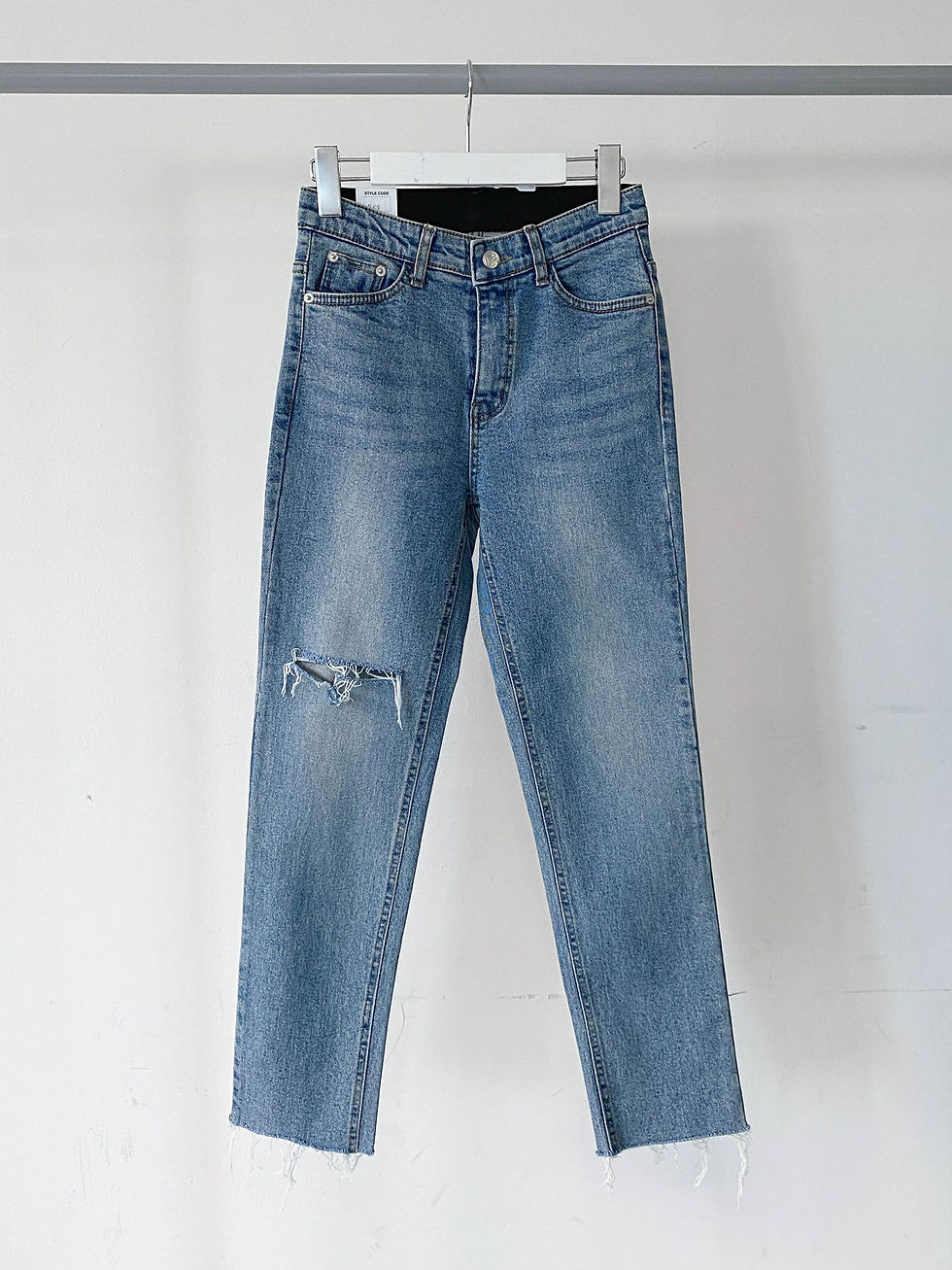 섬네일: 데일리 스판 일자핏 청바지 슬림핏 중청바지